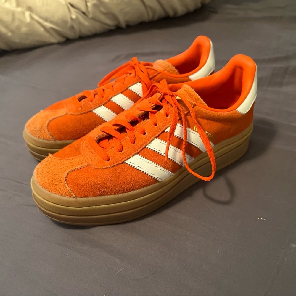 Adidas Gazelle Collegiate Orange Platform Women’s